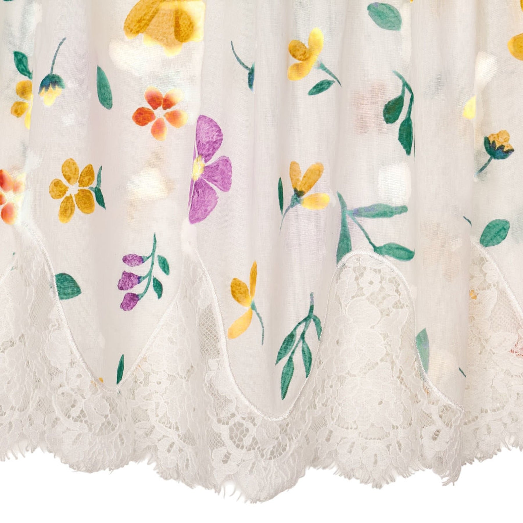 WYSE Floral Lace White Maxi Dress