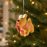 Ginger Dog Hanging Felt Ornament
