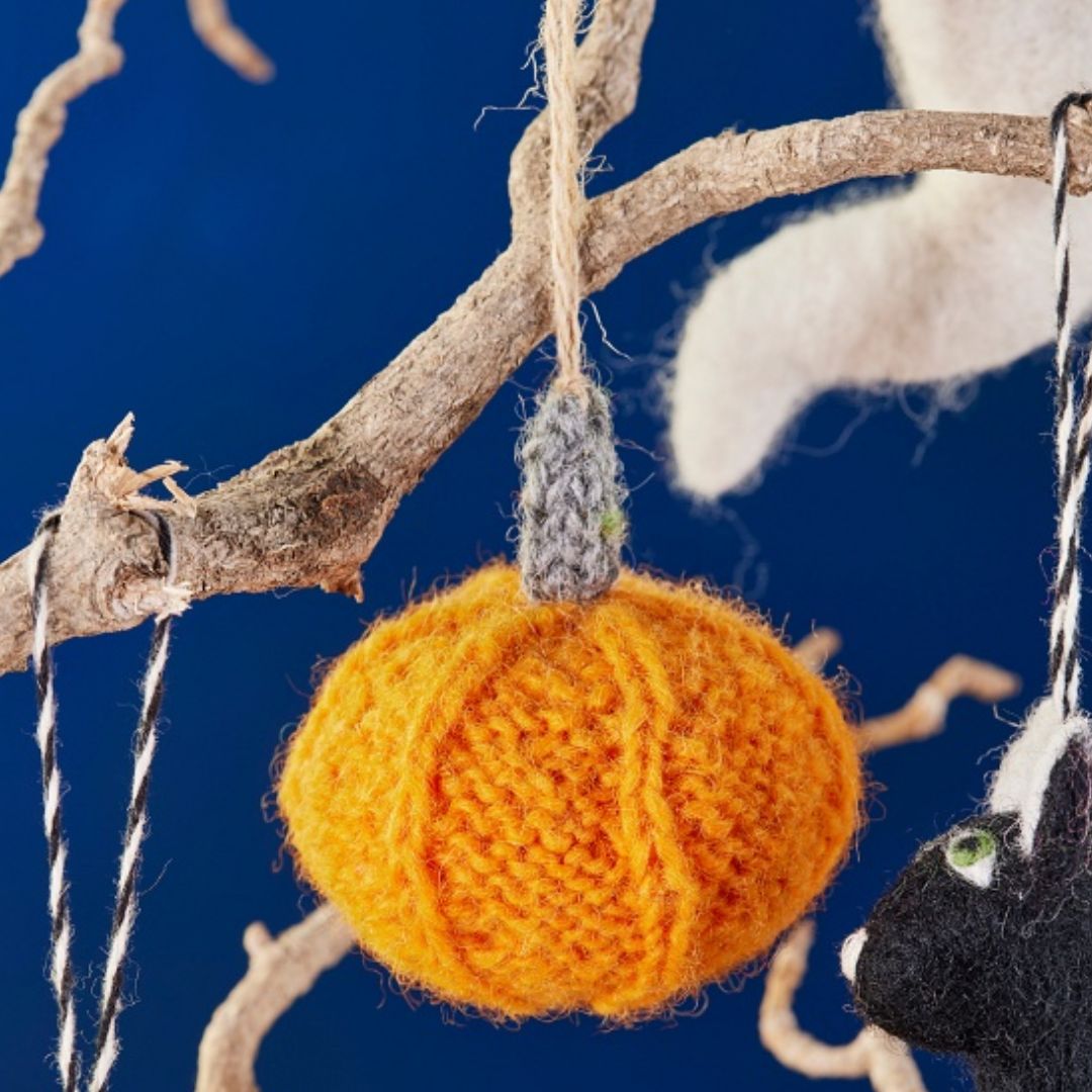 Knitted Wool Pumpkin Decoration