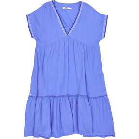 NRBY Blue Crinkle Midi Dress