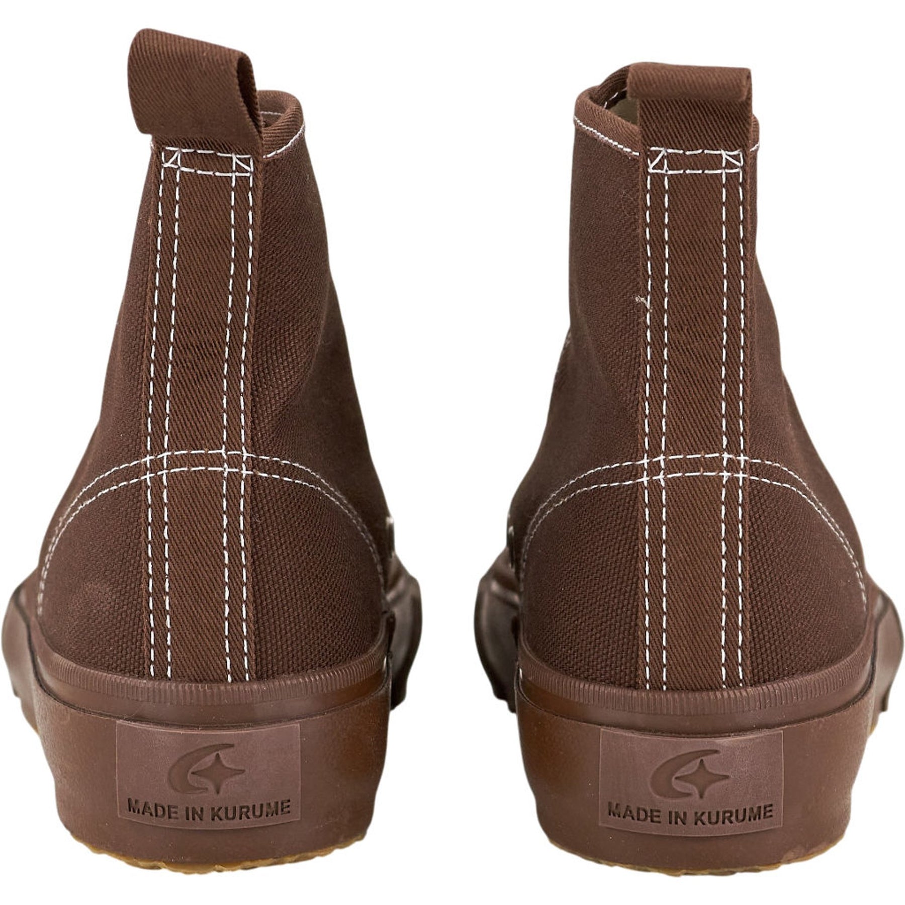 YMC Moonstar Brown Canvas High-Top Trainers