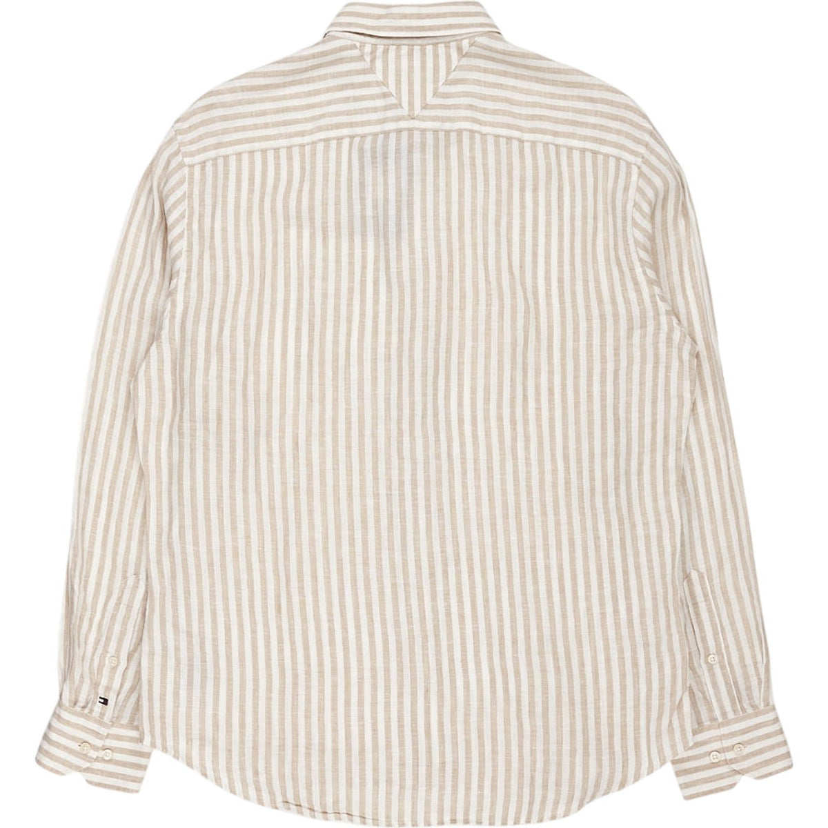 Tommy Hilfiger Beige Stripe Linen Shirt L