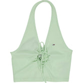 Tommy Jeans Green Drawstring Halter Top