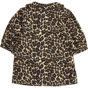 Baukjen Brown Courtney Organic Cotton Leopard Collar Blouse