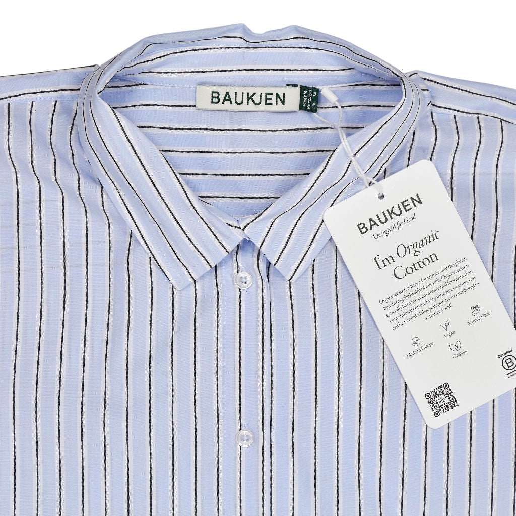 Baukjen Blue Stripe Risma Organic Shirt