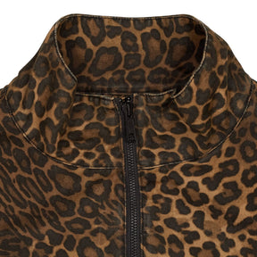 Hush Brown Leopard Print Utility Parka Jacket