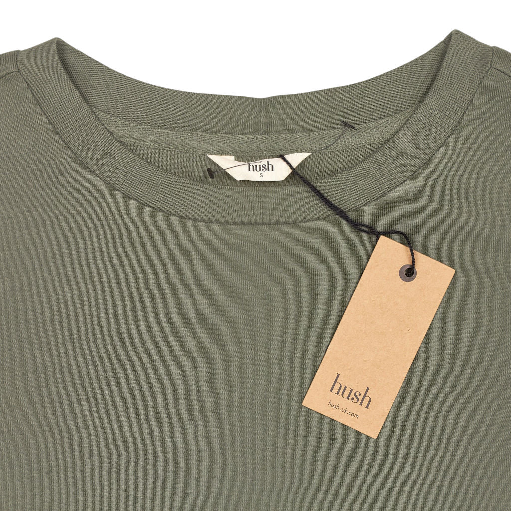 Hush Khaki Mimi Puff Sleeve Tee
