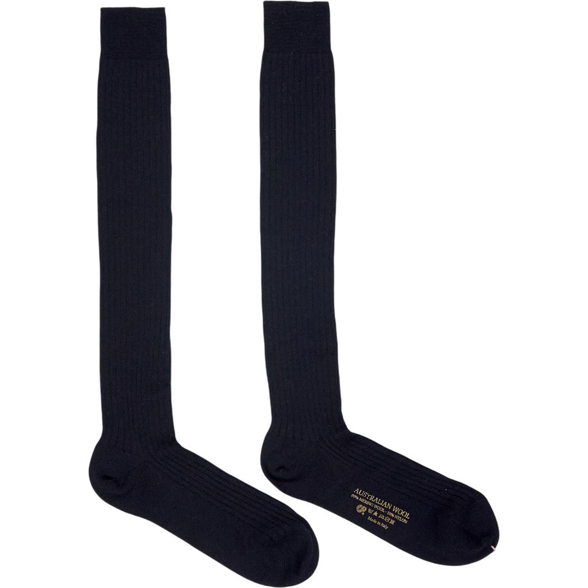 Drake's Black Merino Wool Socks