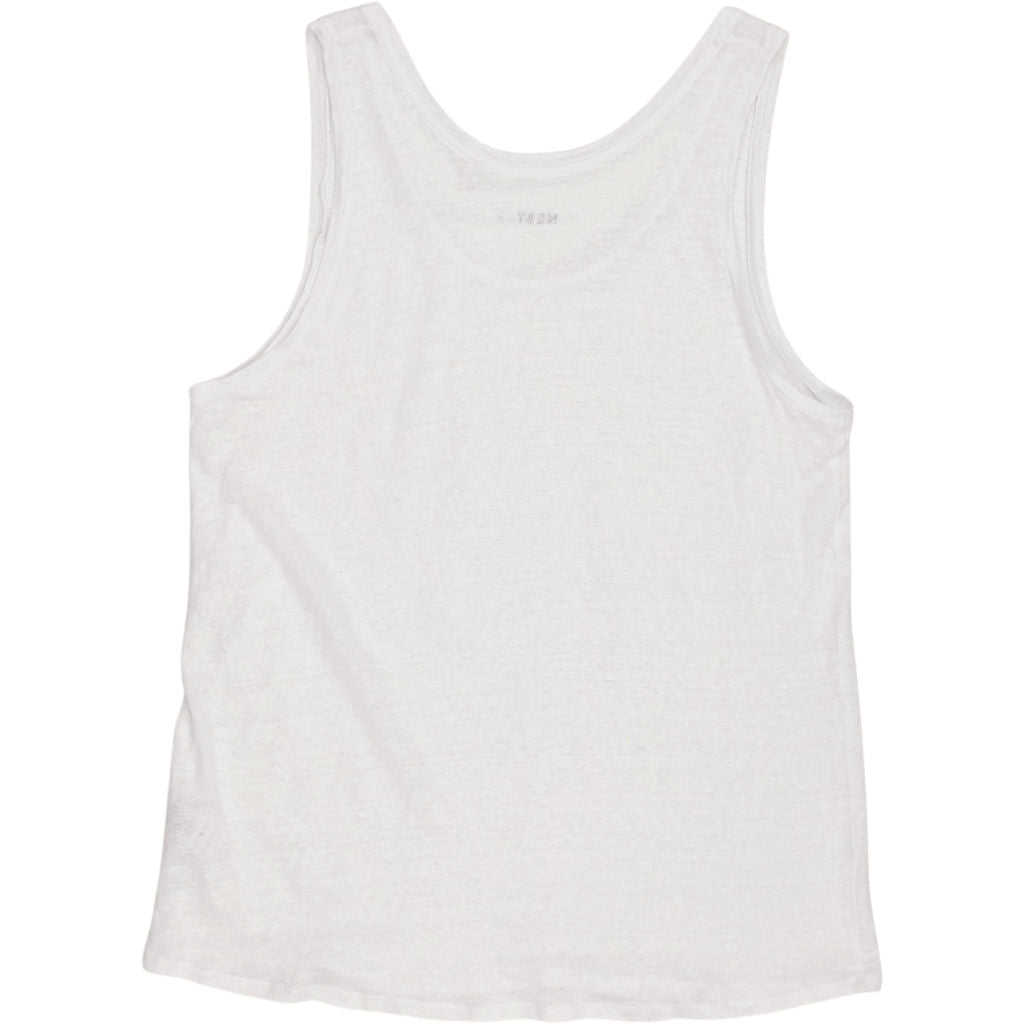 NRBY White Linen Tank Top