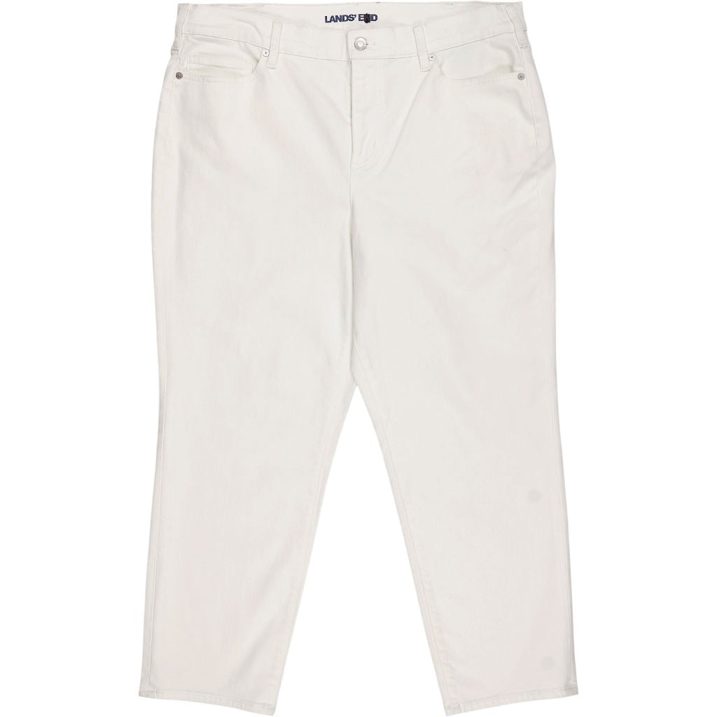 Lands' End White Denim Jeans