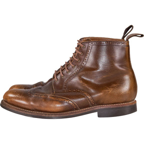 Grenson Brown Leather Brogue Boots