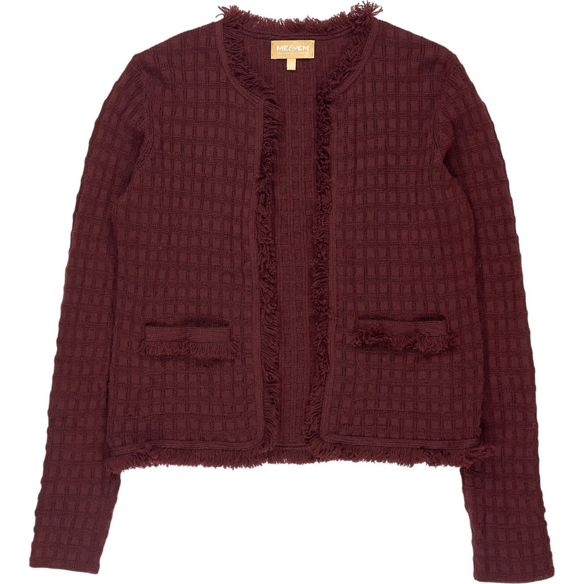 Me & Em Burgundy Textured Jacket