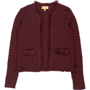 Me & Em Burgundy Textured Jacket