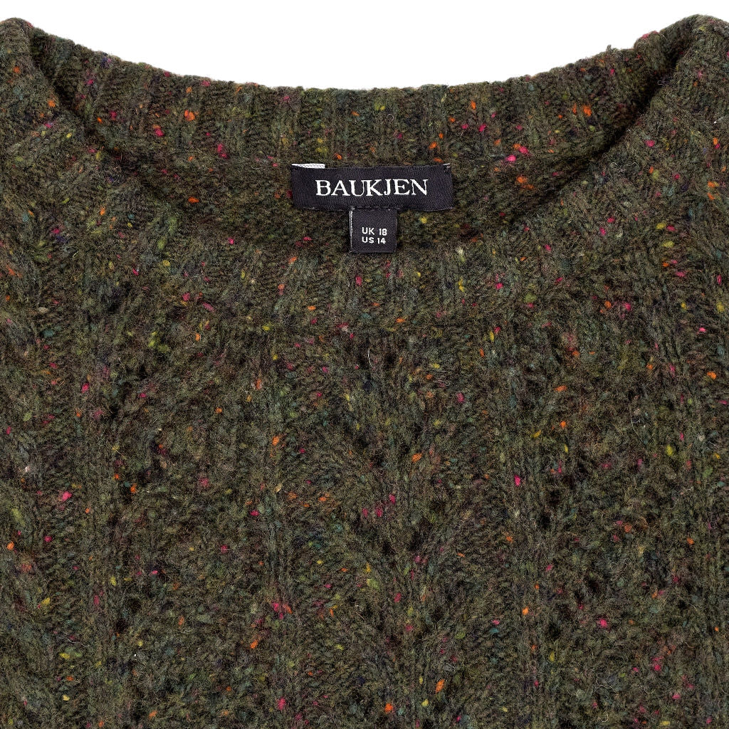 Baukjen Olive Cable Knit Jumper