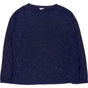 Hush Navy/Copper Polka Dot Long Sleeve Top