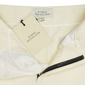 Studio Nicholson Cream Navis Zip Detail Pants