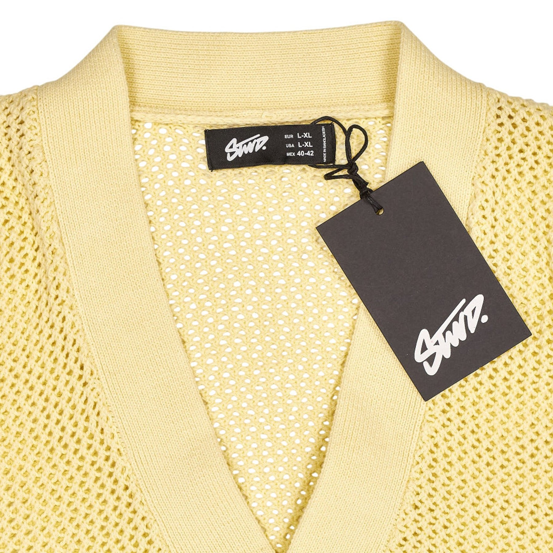 Pull & Bear Yellow Cotton Cardigan