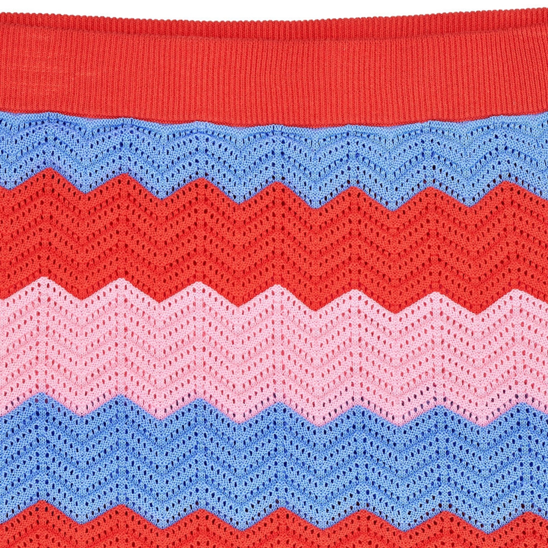 OMNES Multicoloured Zigzag Midi Skirt