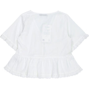 Baukjen White Organic Cotton Emma Broderie Detail Blouse