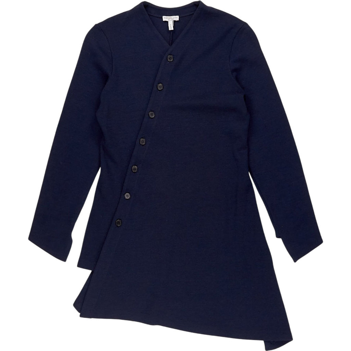 Morgane Le Fay Navy Asymmetric Wool Cardigan