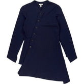Morgane Le Fay Navy Asymmetric Wool Cardigan