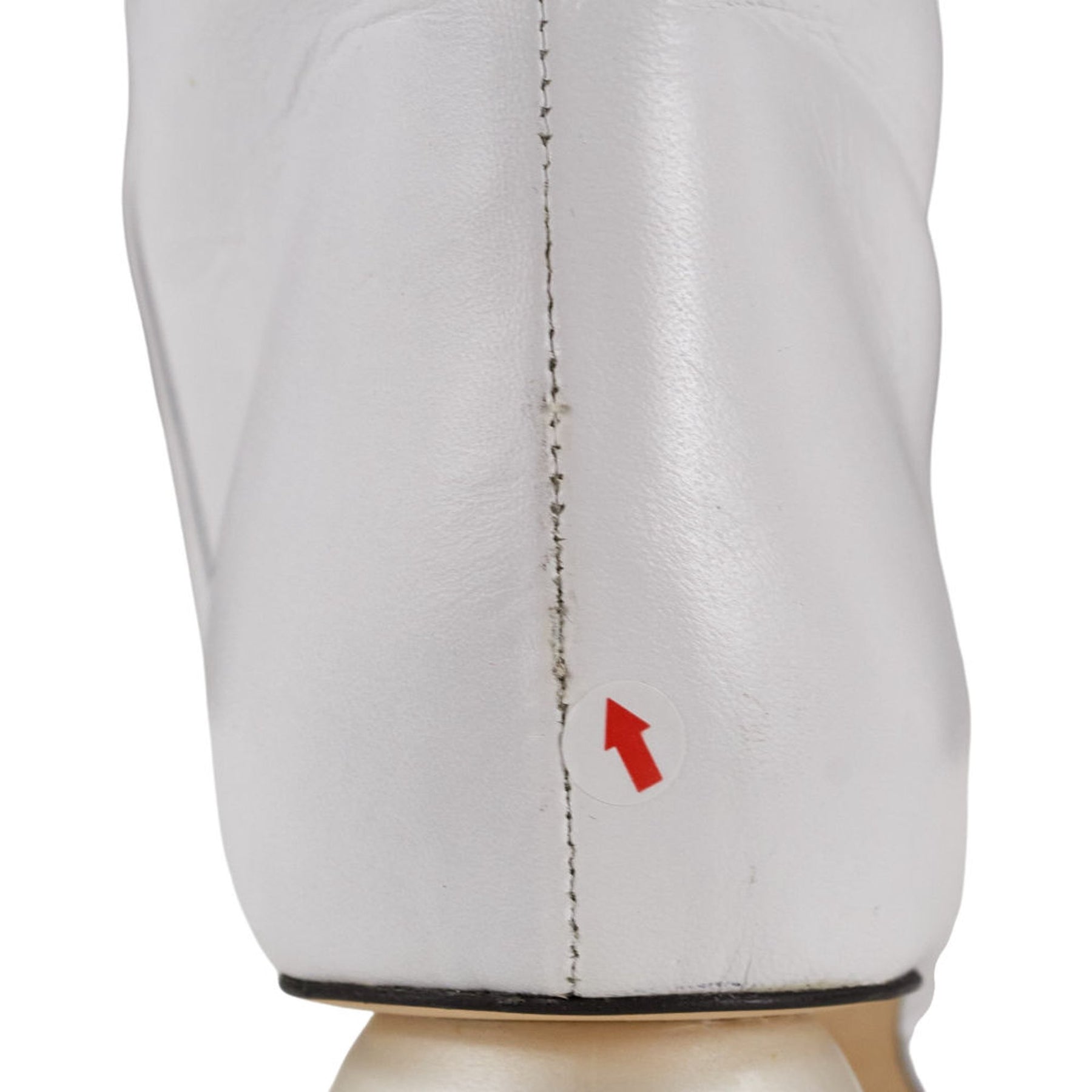 White Knee-high Boots with Pearl Heel
