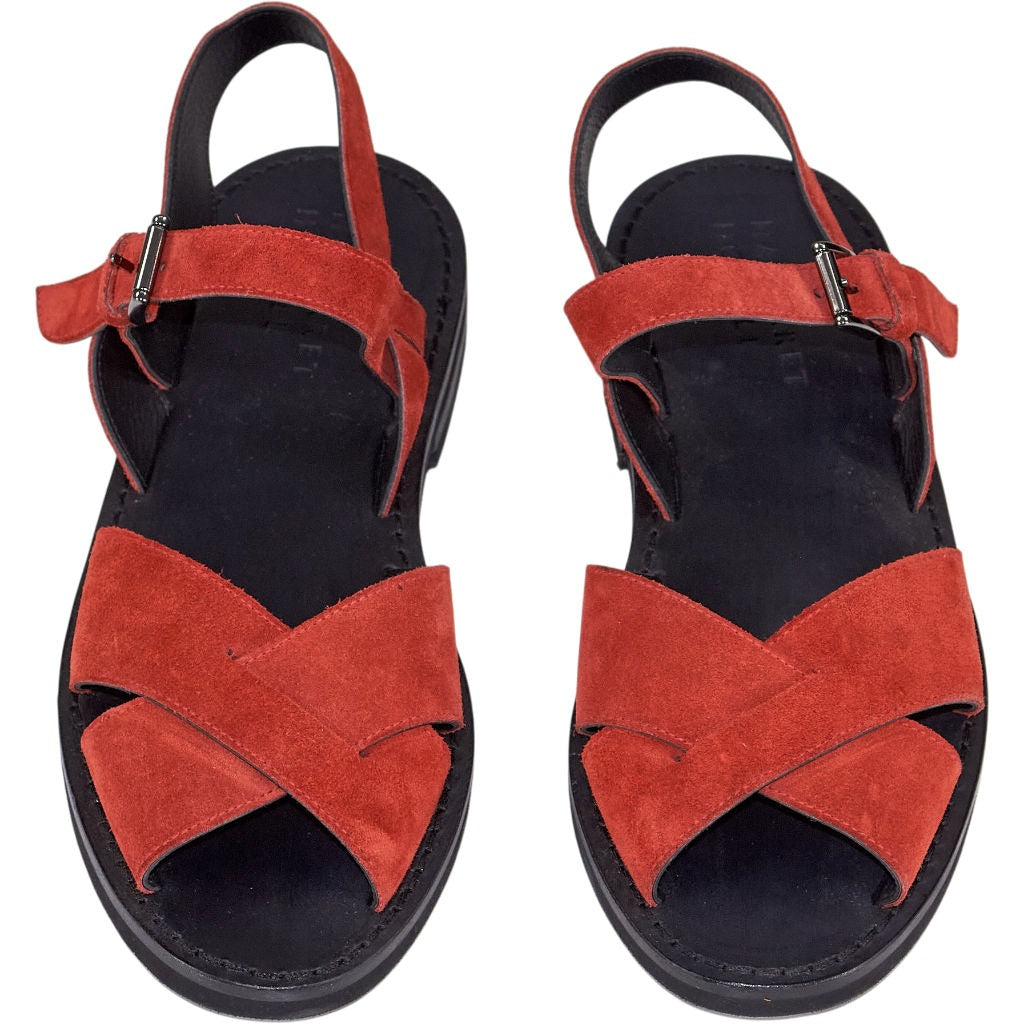 Margaret Howell Red Suede Sandals