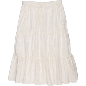 Omnes White Tiered Skirt