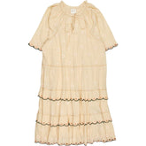 Bonté Ecru Multi Embroidered Midi Winona Dress