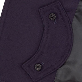 Gloverall Navy Wool Reefer Coat