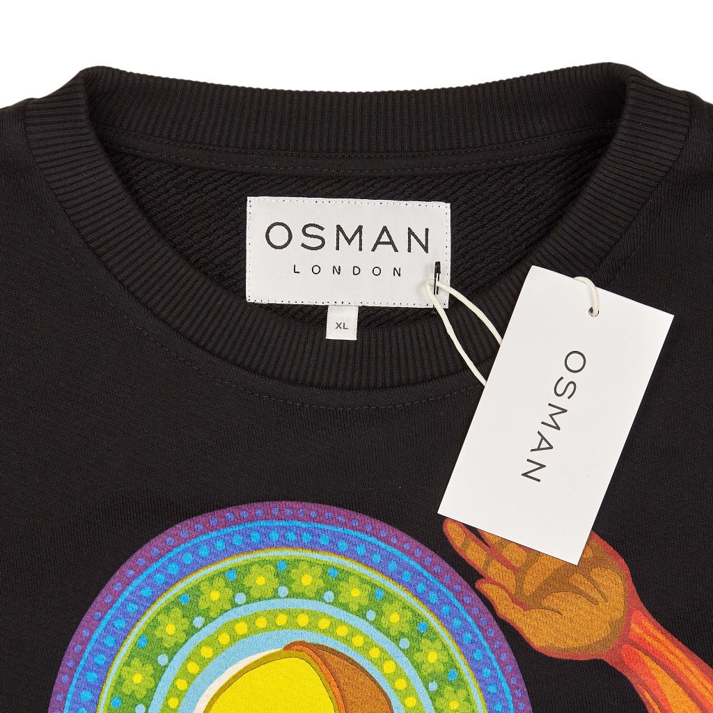 Osman Black Graphic Sweatshirt