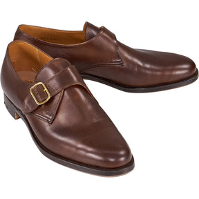 Crockett & Jones Brown Calf Monk Shoes