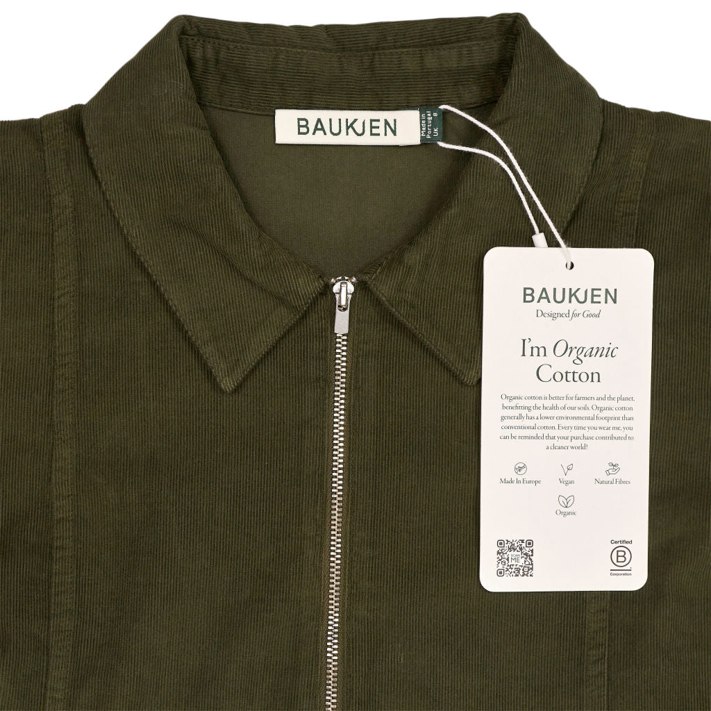 Baukjen Khaki Jean Organic Corduroy Midi Dress