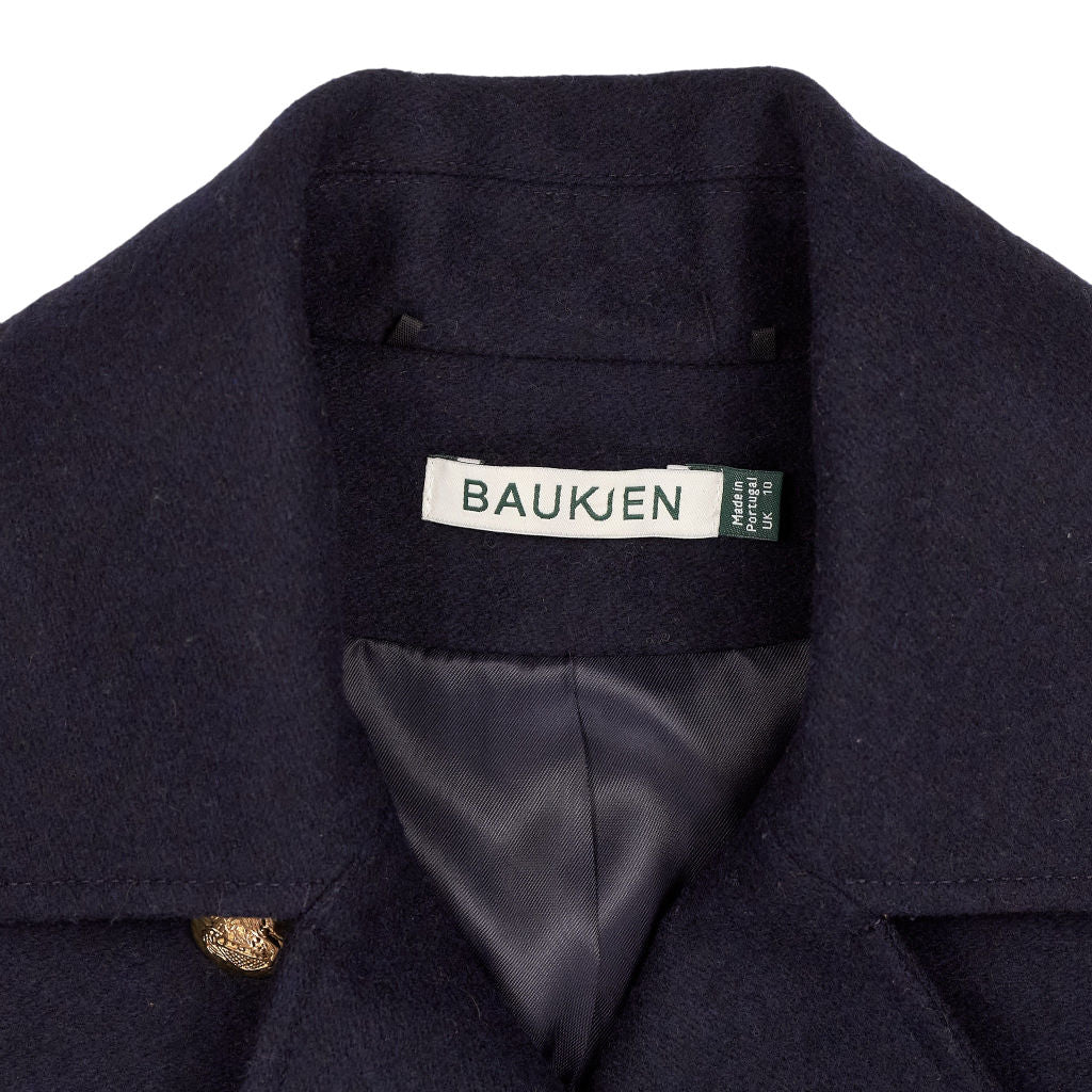 Baukjen Navy Double Breasted Coat