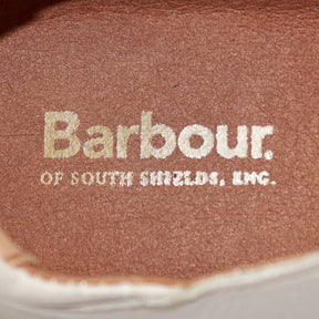 Barbour Beige Leather Lace-Up Trainers