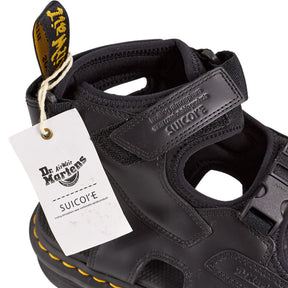 Suicoke x Dr. Martens Black Leather Sandals UK 10