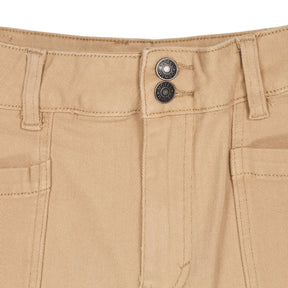 Motel Beige Cotton Flared Trousers