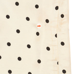 Mother of Pearl Beige Polka Dot Wide-Leg Trousers UK 12