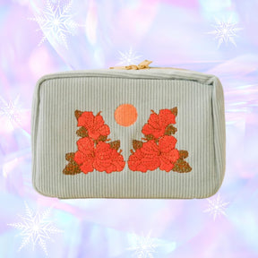 Corduroy Makeup Bag in Sky Blue