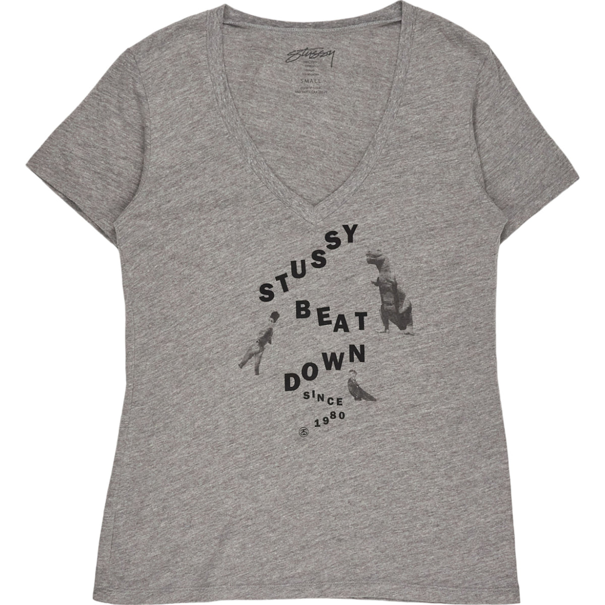 Stussy Grey Beat Down T-Shirt