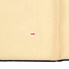 Drake's Cream Wool Silk Pocket Square