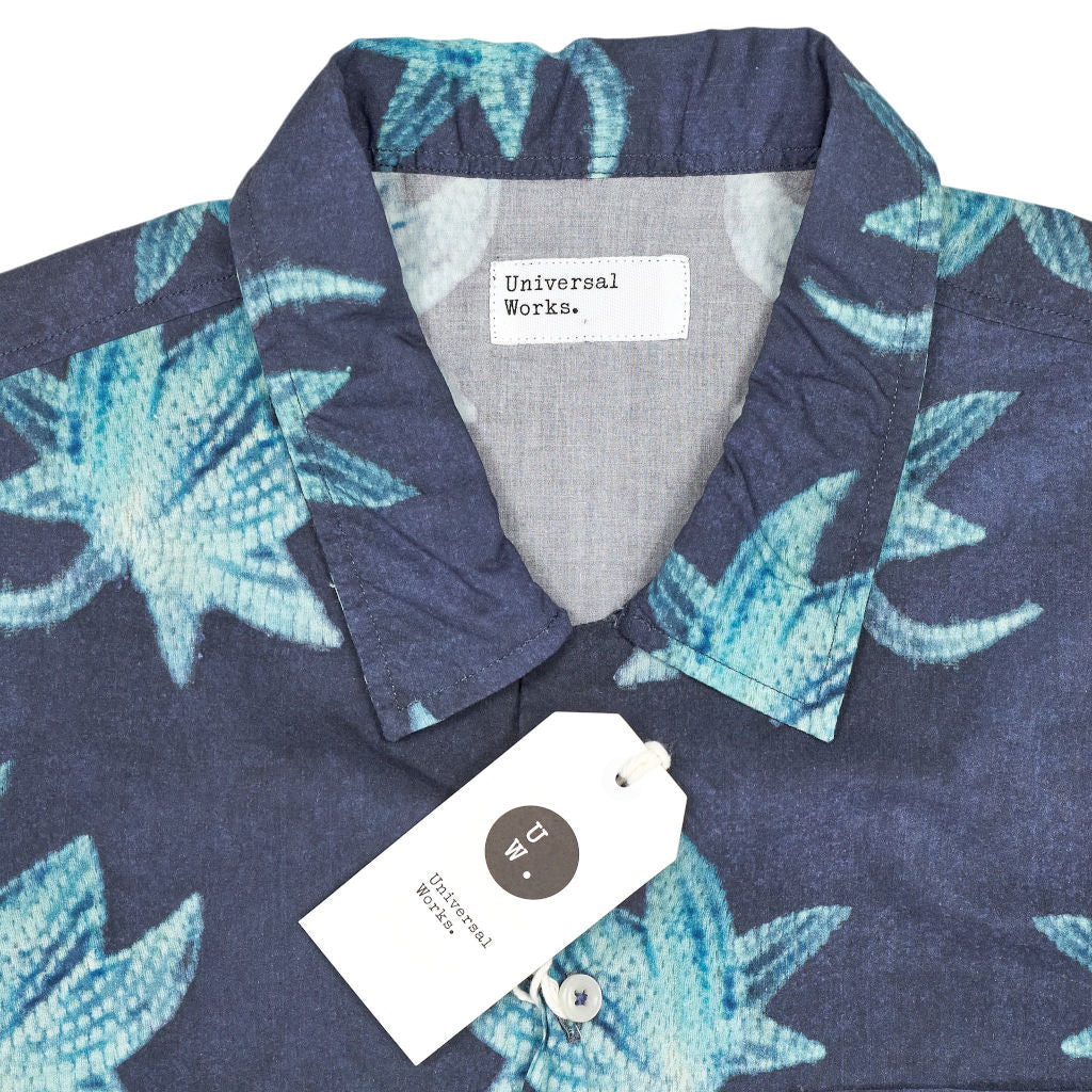 Universal Works Indigo Lotus Print Shirt