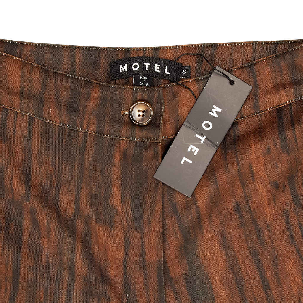 Motel Cocoa Satin Marble Arsala Trousers