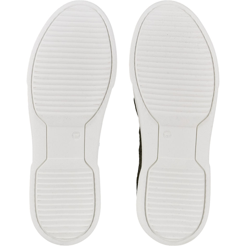 By Walid Olive Green Lace Up Trainers