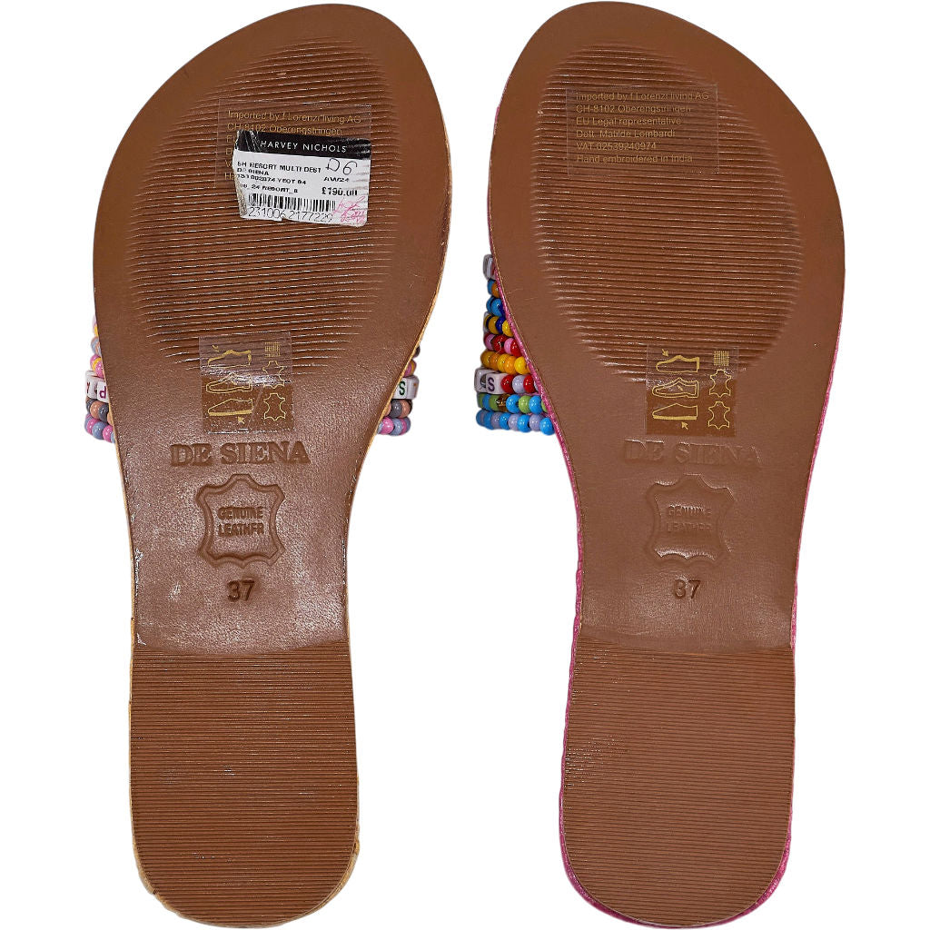 De Siena Multicoloured Beaded Sandals