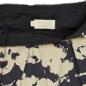 Toast Black Beige Floral Midi Skirt