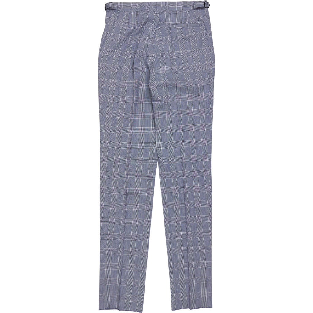 Richard James Blue Check Wool Trousers
