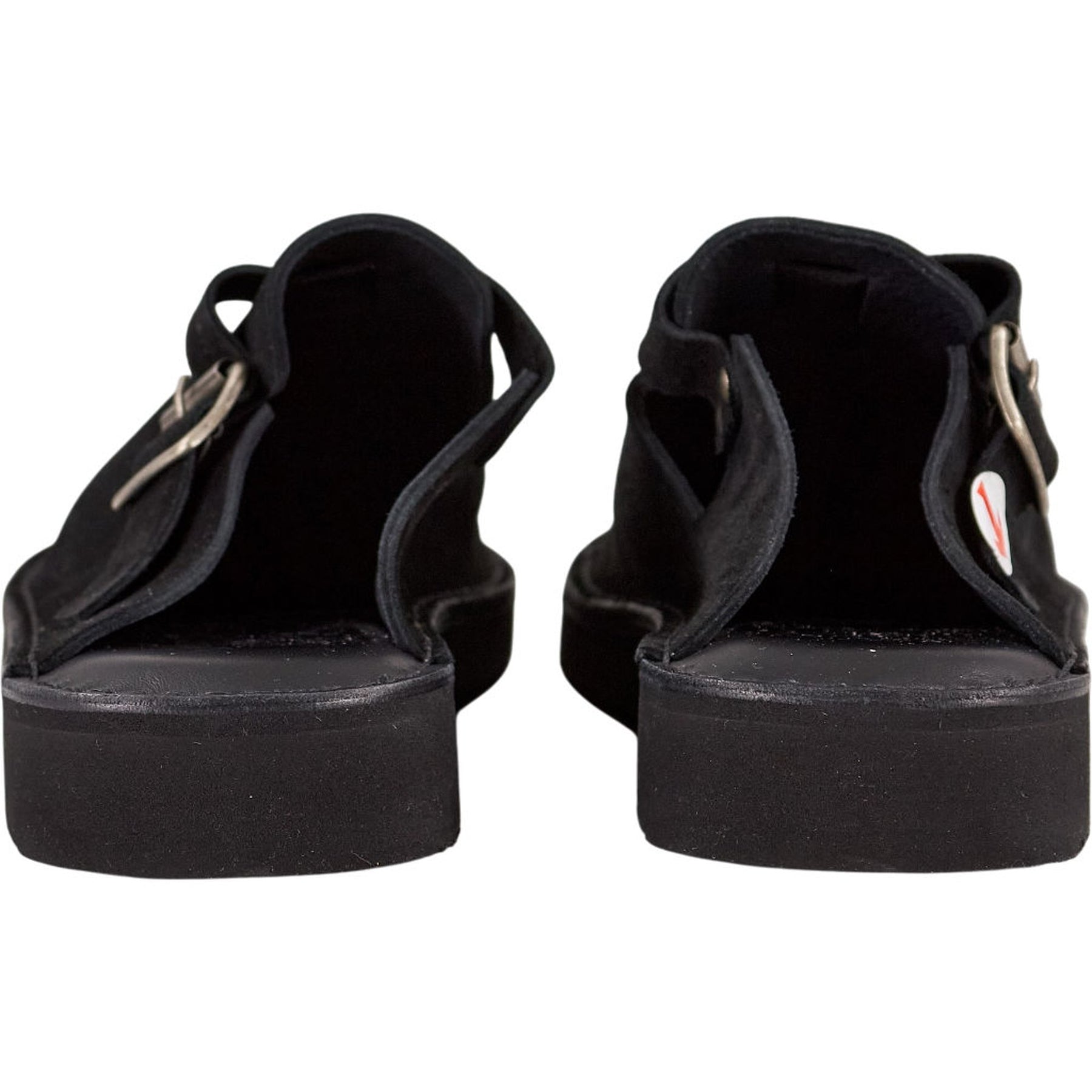 Fracap Black Suede Sandals