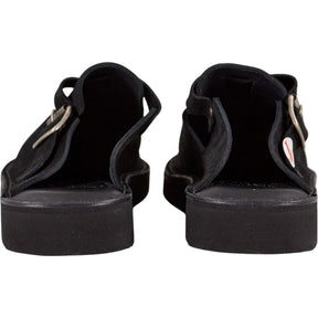 Fracap Black Suede Sandals