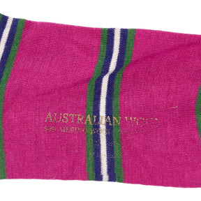 Australian Wools Pink Green Striped Socks